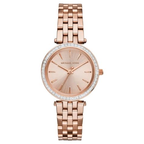 michael kors mini darci embellished rose gold tone watch|Michael Kors darci watch.